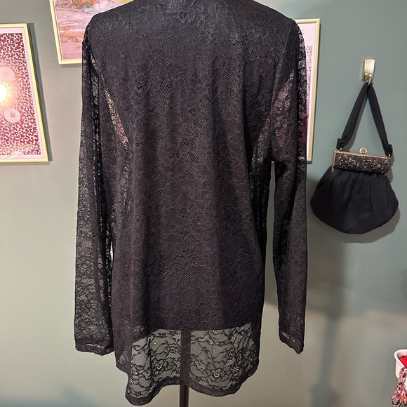 Torrid Black Sheath Shirt Mock Neck Long Sleeve Size XL 😻 - Picture 5 of 6
